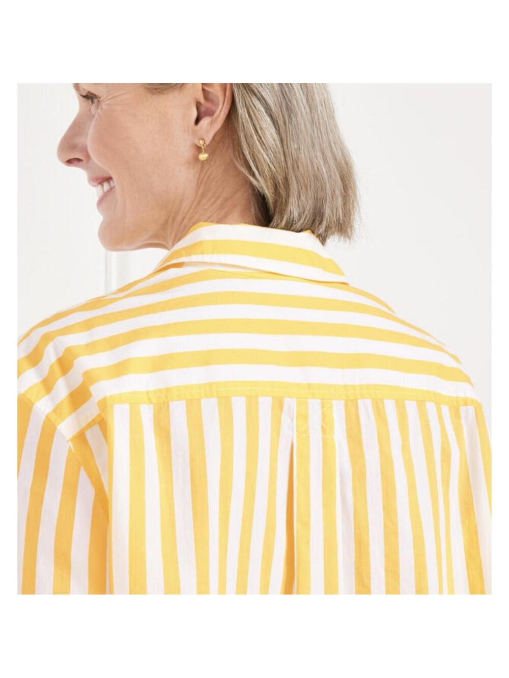 Talbots Garden Striped Boxy Button Up Shirt - Women's Large - Picture 2 of 7